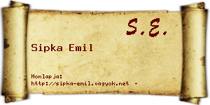 Sipka Emil névjegykártya
