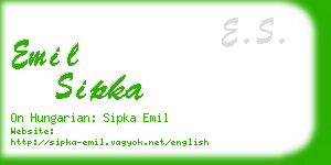 emil sipka business card